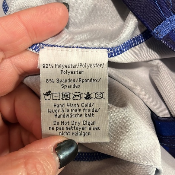 Women’s Neve Polyester Spandex base layer blue purple size large pullover - Picture 9 of 9